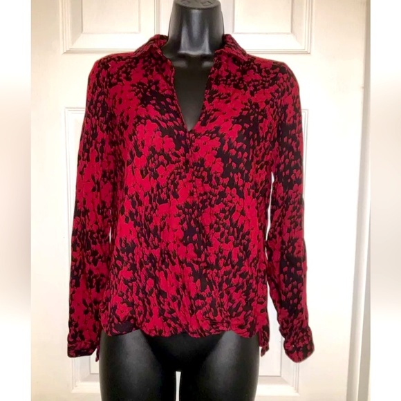 Rock & Republic‎ Women’s Red/Black Pullover Top Size Small - Picture 1 of 10